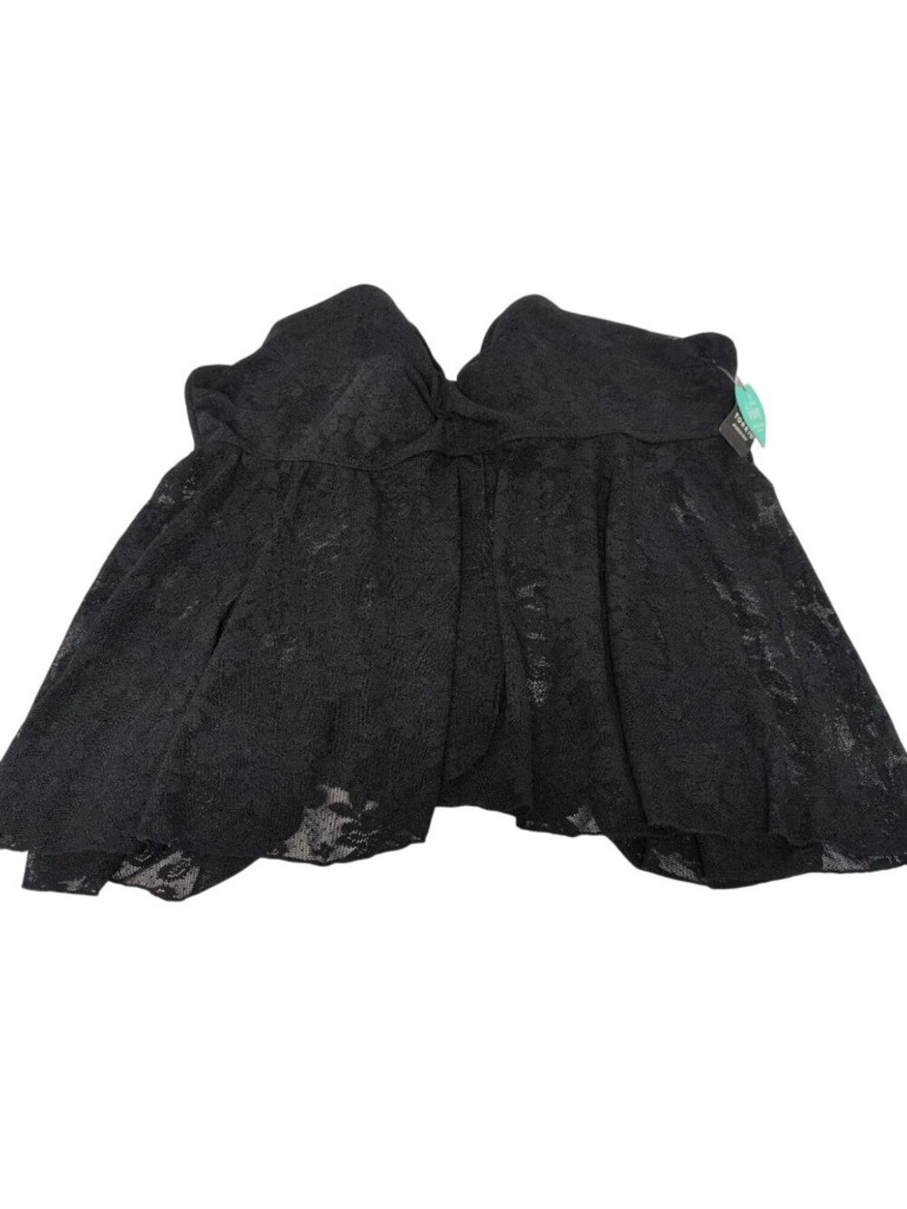 Torrid Vixen Tankini Top Womens Plus Size 4X Black Floral Babydoll Strapless Swi